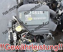 Двигатель Двигатель RENAULT KANGOO 115TKM 1,9D 47KW F8Q630 F8Q D65 65л.с. 97- с гарантией
