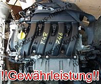 Двигатель Двигатель F4R 746 RENAULT MEGANE SCENIC 2,0i 16V RX4 88tkm F4R746 с гарантией