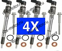 Двигатель 4x Einspritzdüsen 03L130277B Siemens VW Motor CAYA 1,6 TDI Continental